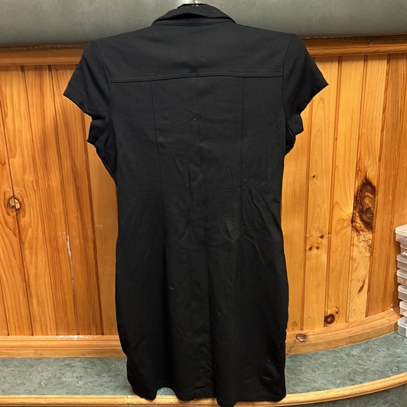 GUESS Black Dress with Collar & Buttons - Picture 3 of 5
